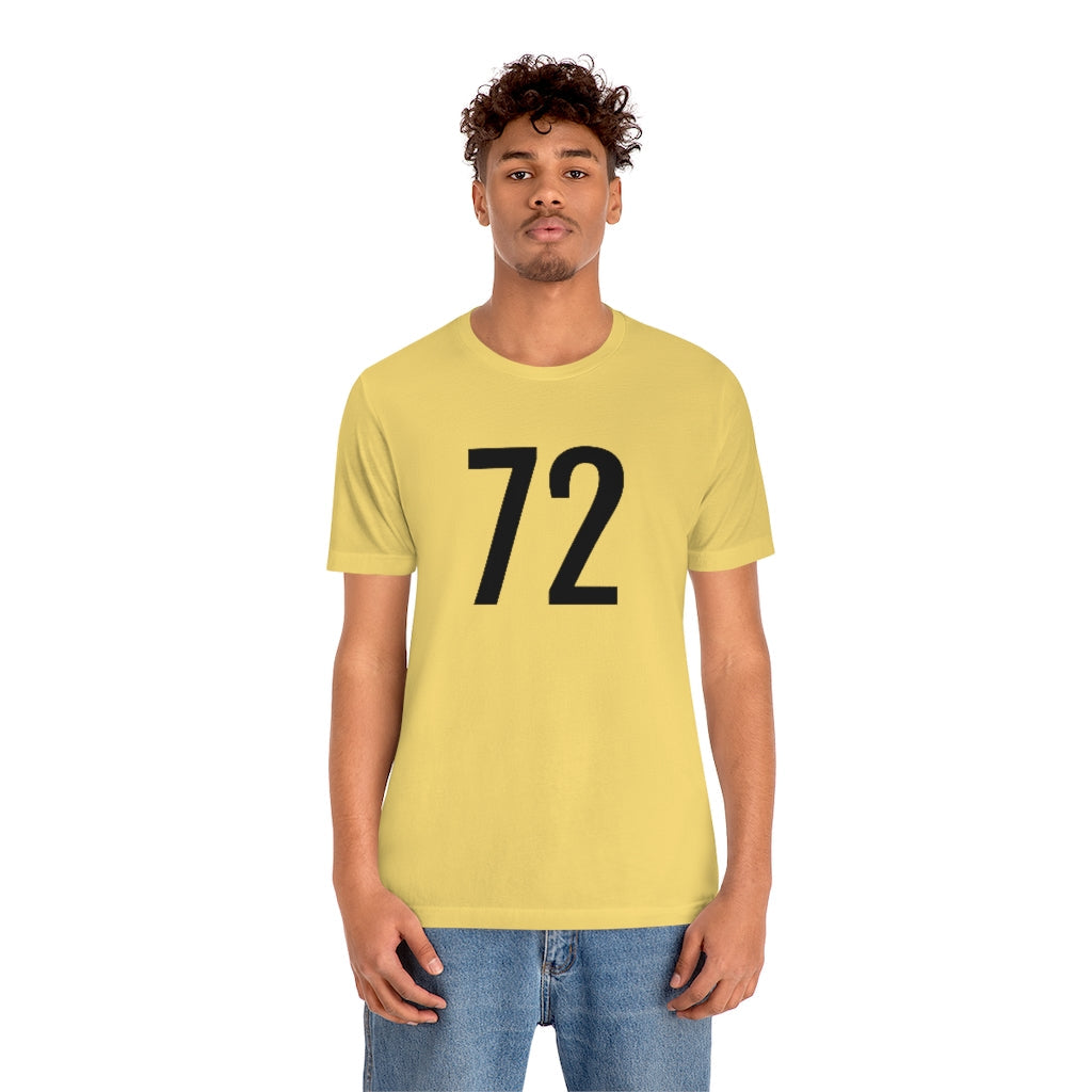 T-Shirt 72 Numbered T Shirt with Number On Them for Numerological Black Tshirt Outfit Petrova Designs