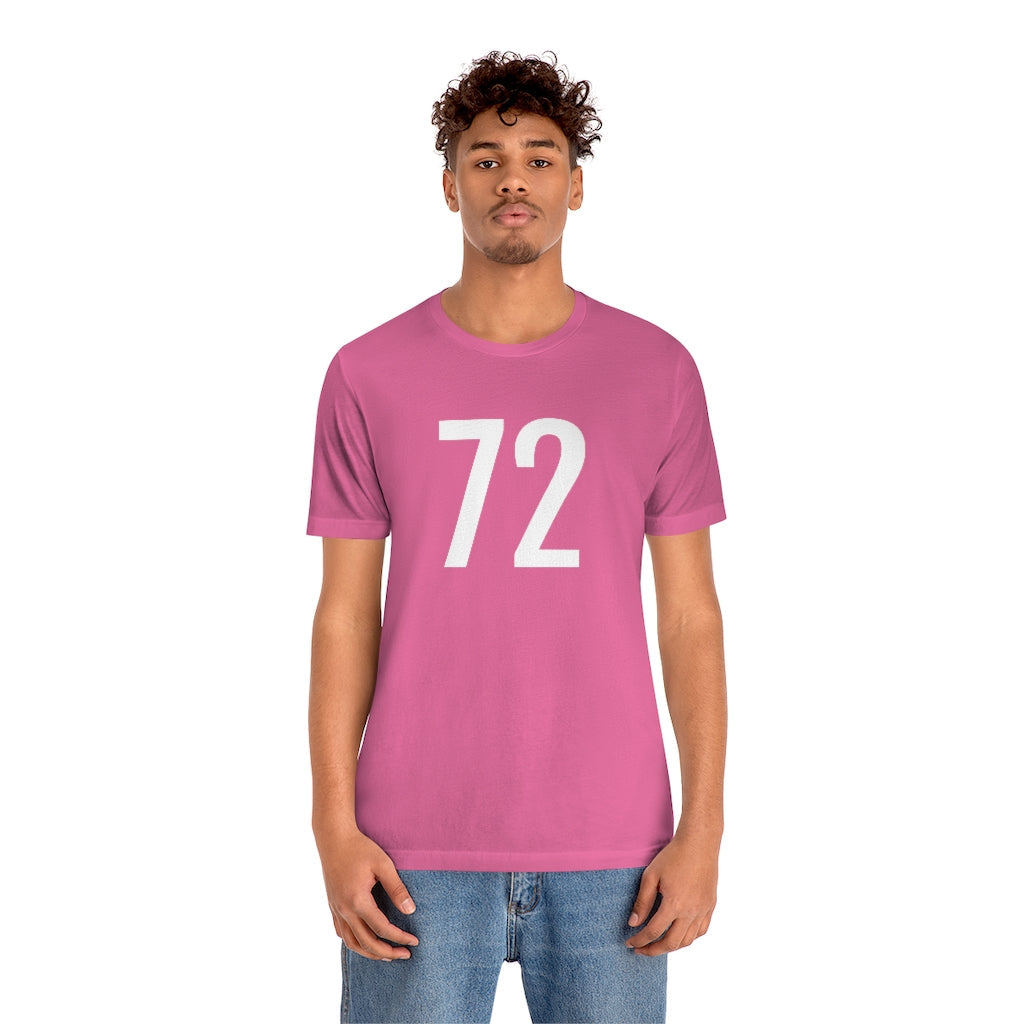 T-Shirt 72 Numbered T Shirt with Number On Them for Numerological Black Tshirt Outfit Petrova Designs