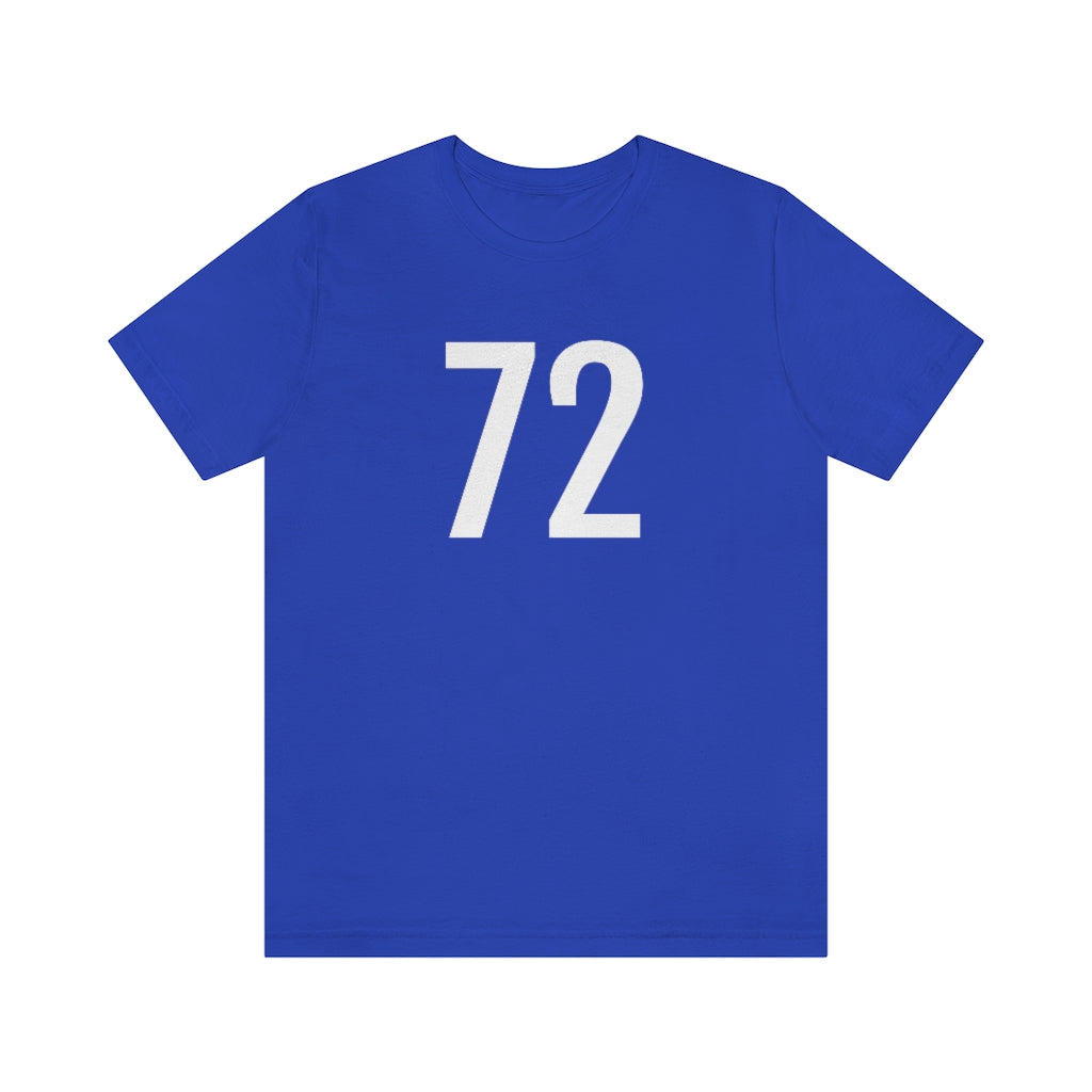 True Royal T-Shirt 72 Numbered T Shirt with Number On Them for Numerological Black Tshirt Outfit Petrova Designs