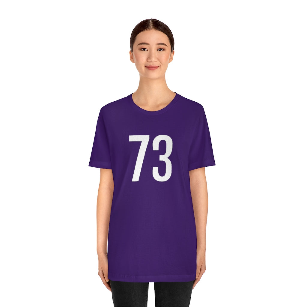 T-Shirt 73 Numbered T Shirt with Number On Them for Numerological Black Tshirt Outfit Petrova Designs