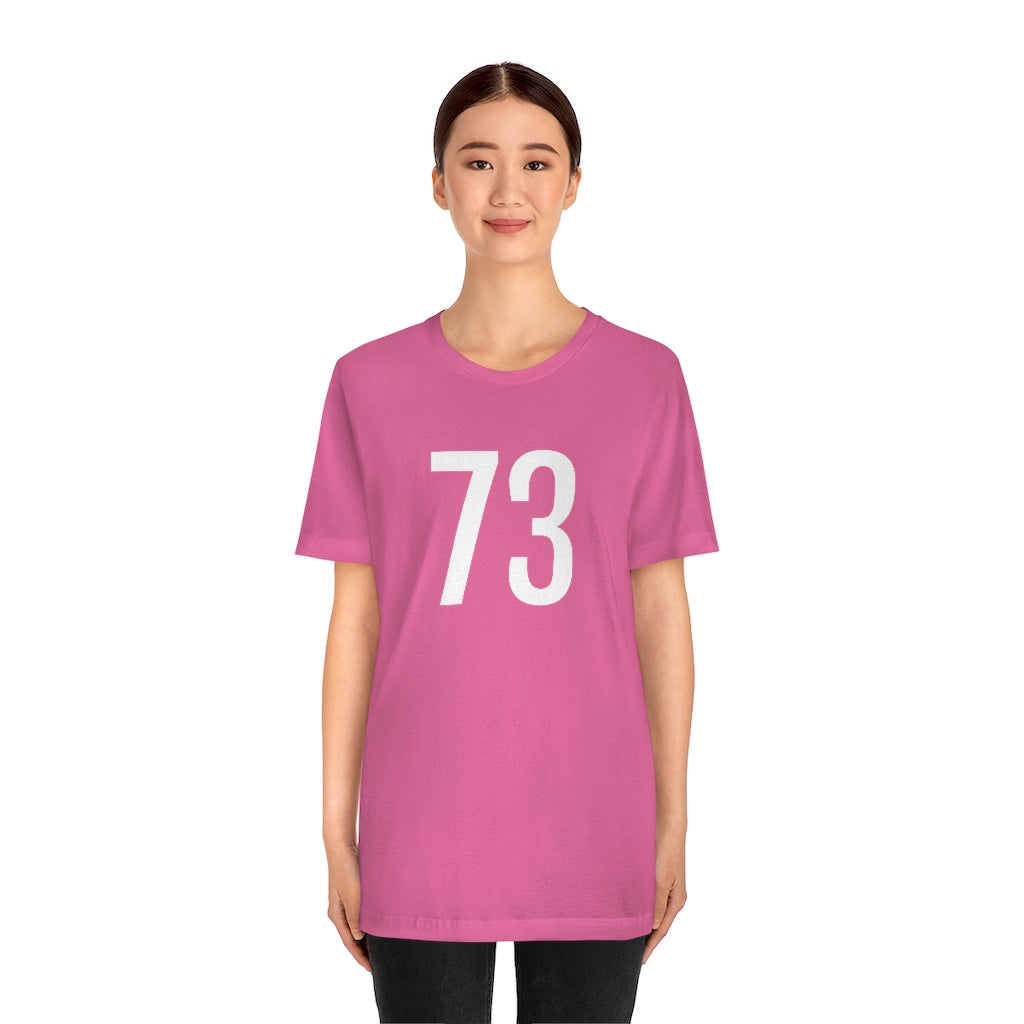 T-Shirt 73 Numbered T Shirt with Number On Them for Numerological Black Tshirt Outfit Petrova Designs