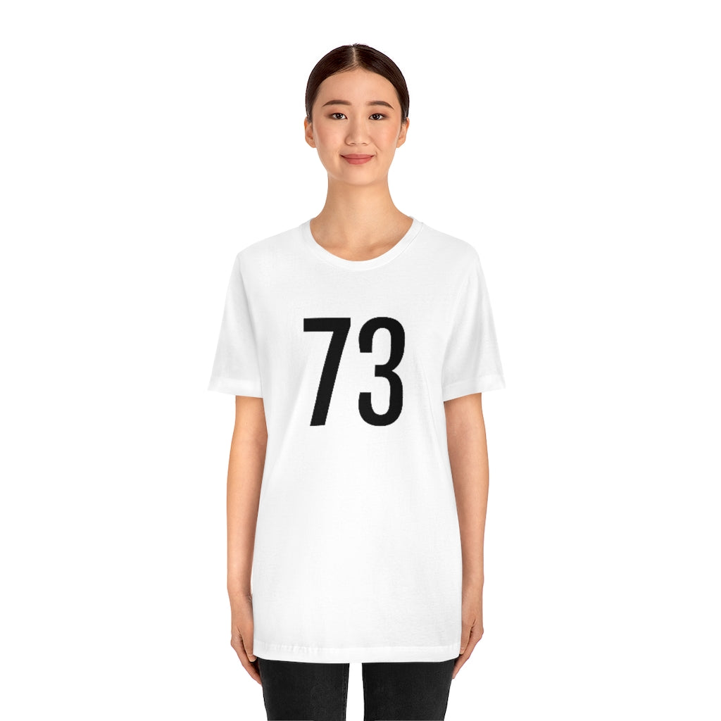 T-Shirt 73 Numbered T Shirt with Number On Them for Numerological Black Tshirt Outfit Petrova Designs