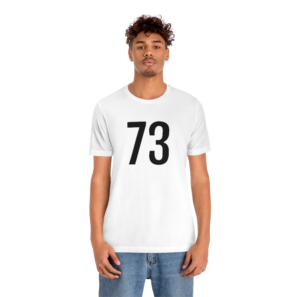 T-Shirt 73 Numbered T Shirt with Number On Them for Numerological Black Tshirt Outfit Petrova Designs