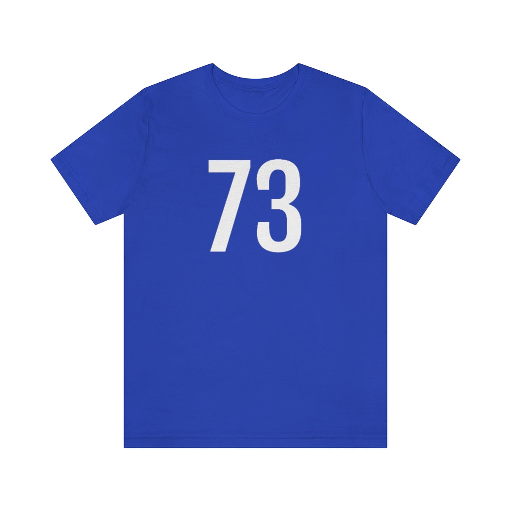 True Royal T-Shirt 73 Numbered T Shirt with Number On Them for Numerological Black Tshirt Outfit Petrova Designs