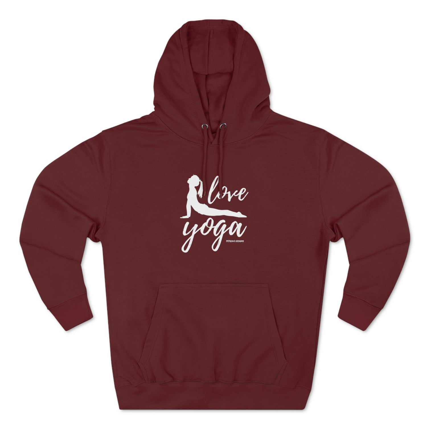 Yoga Lover Hoodie | Yogist Gift Idea | Yogism Burgundy Hoodie Petrova Designs