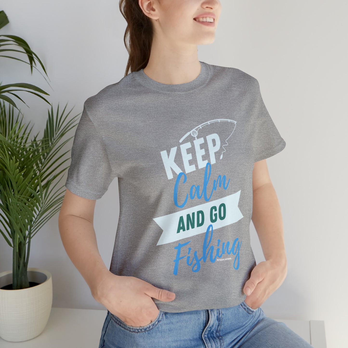 Fishing Hobby T-Shirt | Fishing Lover Gift Idea Athletic Heather T-Shirt Petrova Designs