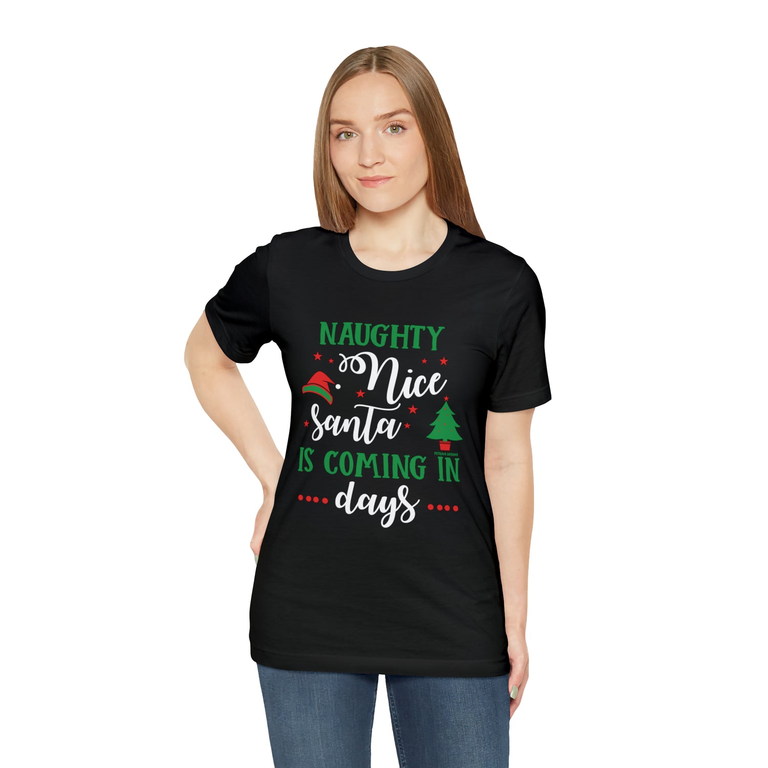 Christmas Tee | Naughty T-Shirt For Christmas T-Shirt Petrova Designs