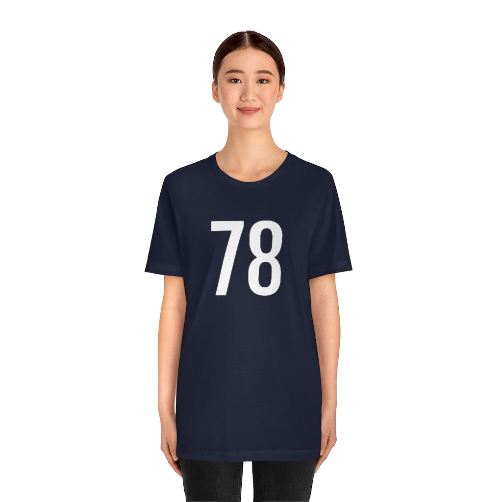 T-Shirt 78 Numbered T Shirt with Number On Them for Numerological Black Tshirt Outfit Petrova Designs