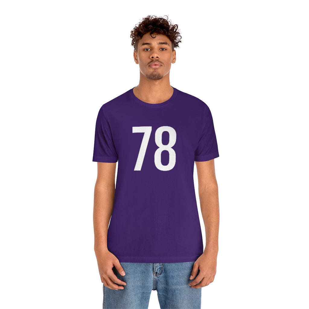 T-Shirt 78 Numbered T Shirt with Number On Them for Numerological Black Tshirt Outfit Petrova Designs