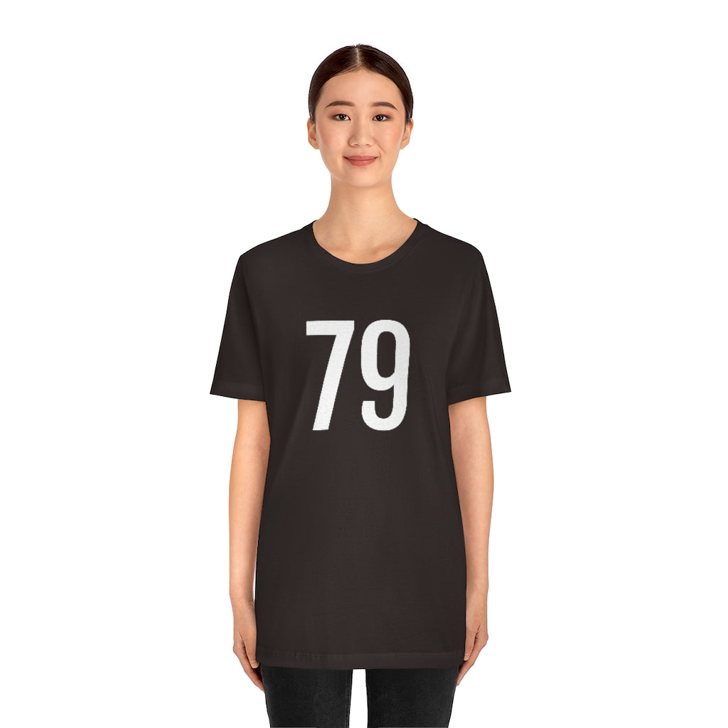 T-Shirt 79 Numbered T Shirt with Number On Them for Numerological Black Tshirt Outfit Petrova Designs