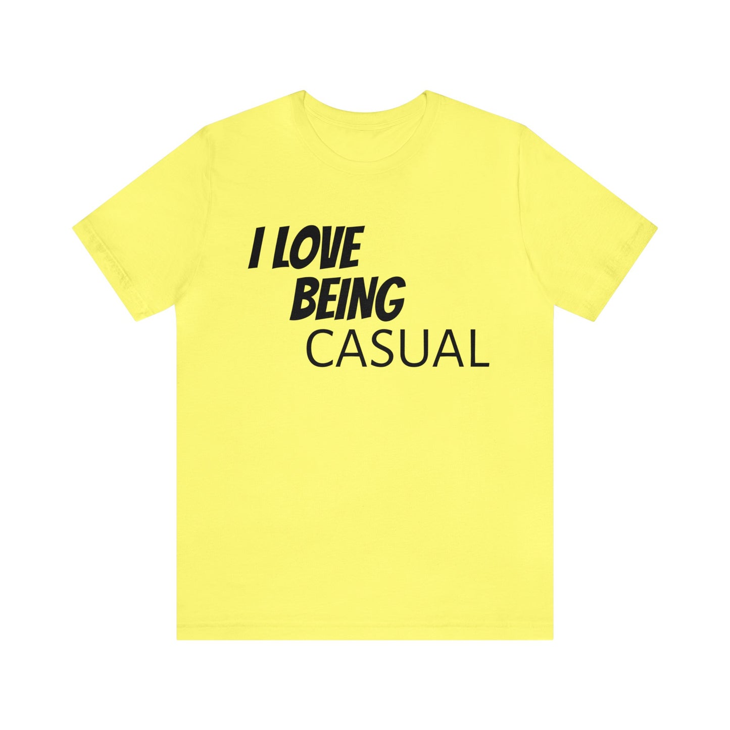 Casual Lover T-Shirt | For Casual People Yellow T-Shirt Petrova Designs