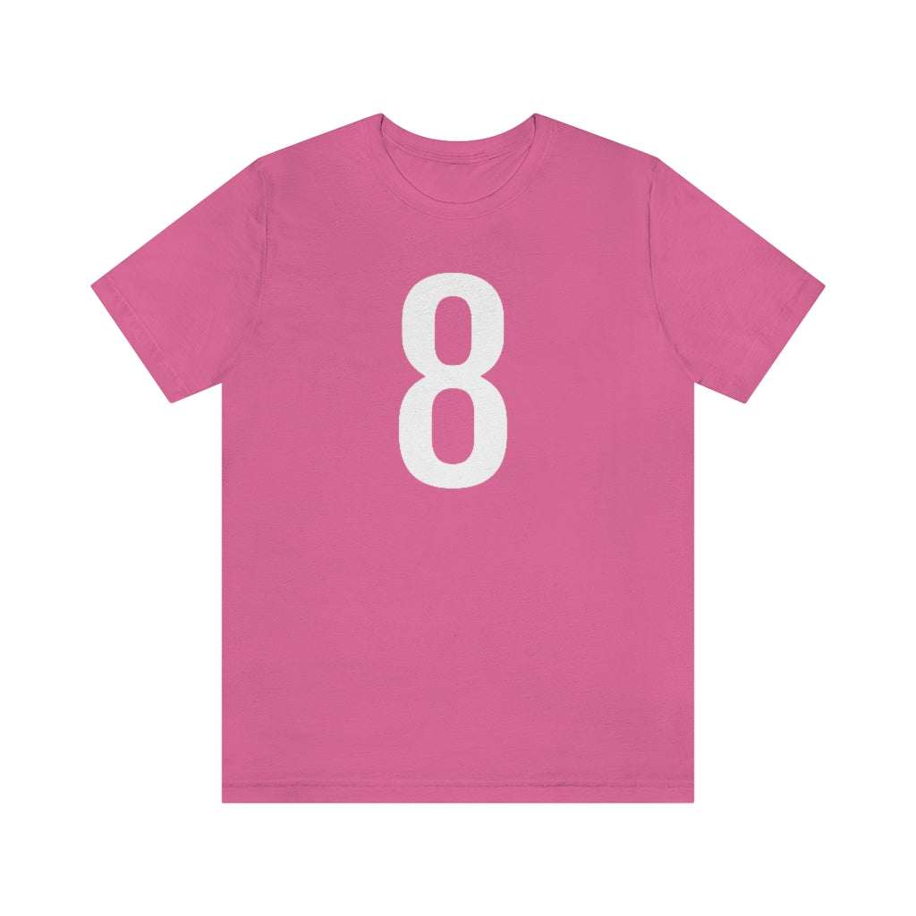 Charity Pink T-Shirt 8 Numbered T Shirt with Number On Them for Numerological Black Tshirt Outfit Petrova Designs