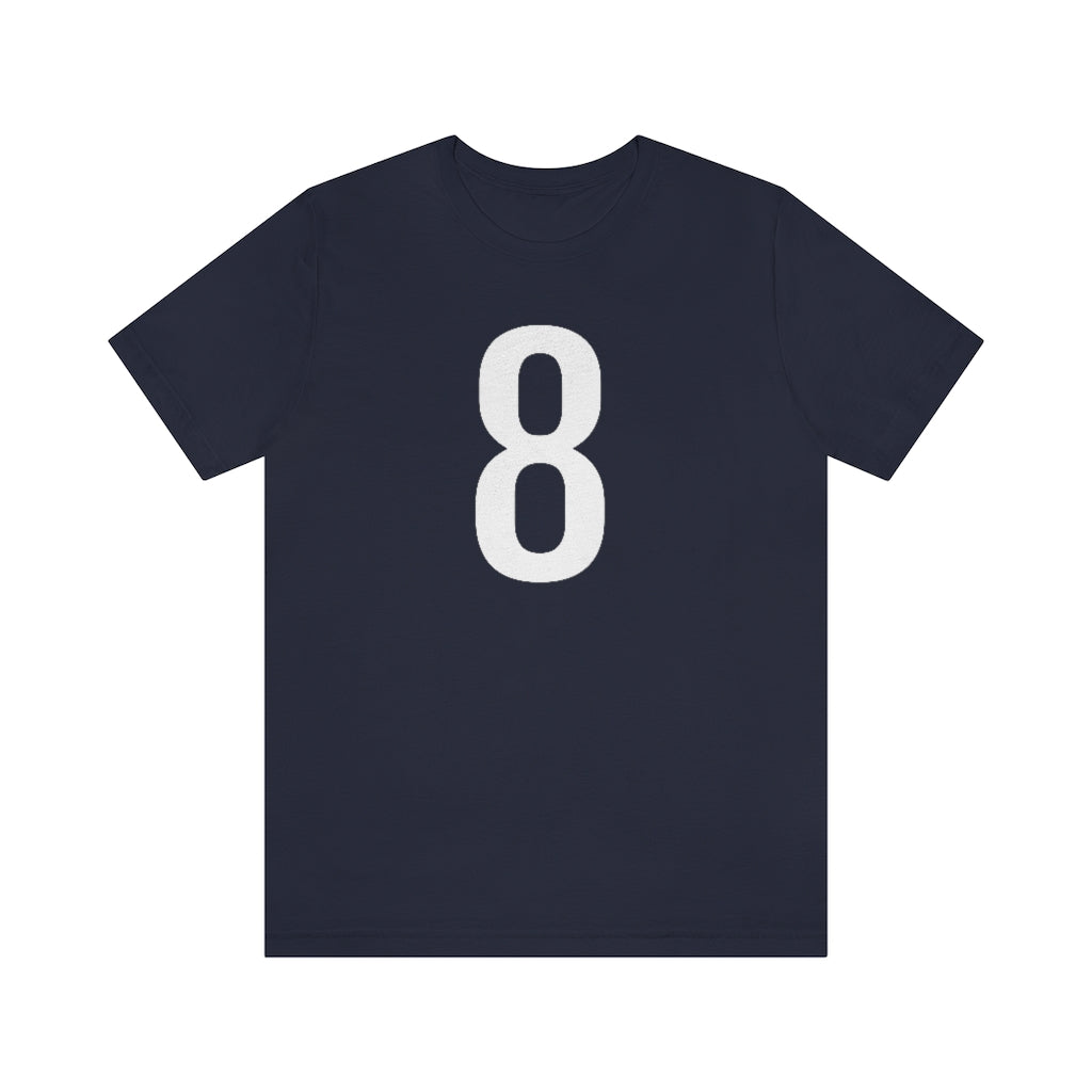 Navy T-Shirt 8 Numbered T Shirt with Number On Them for Numerological Black Tshirt Outfit Petrova Designs