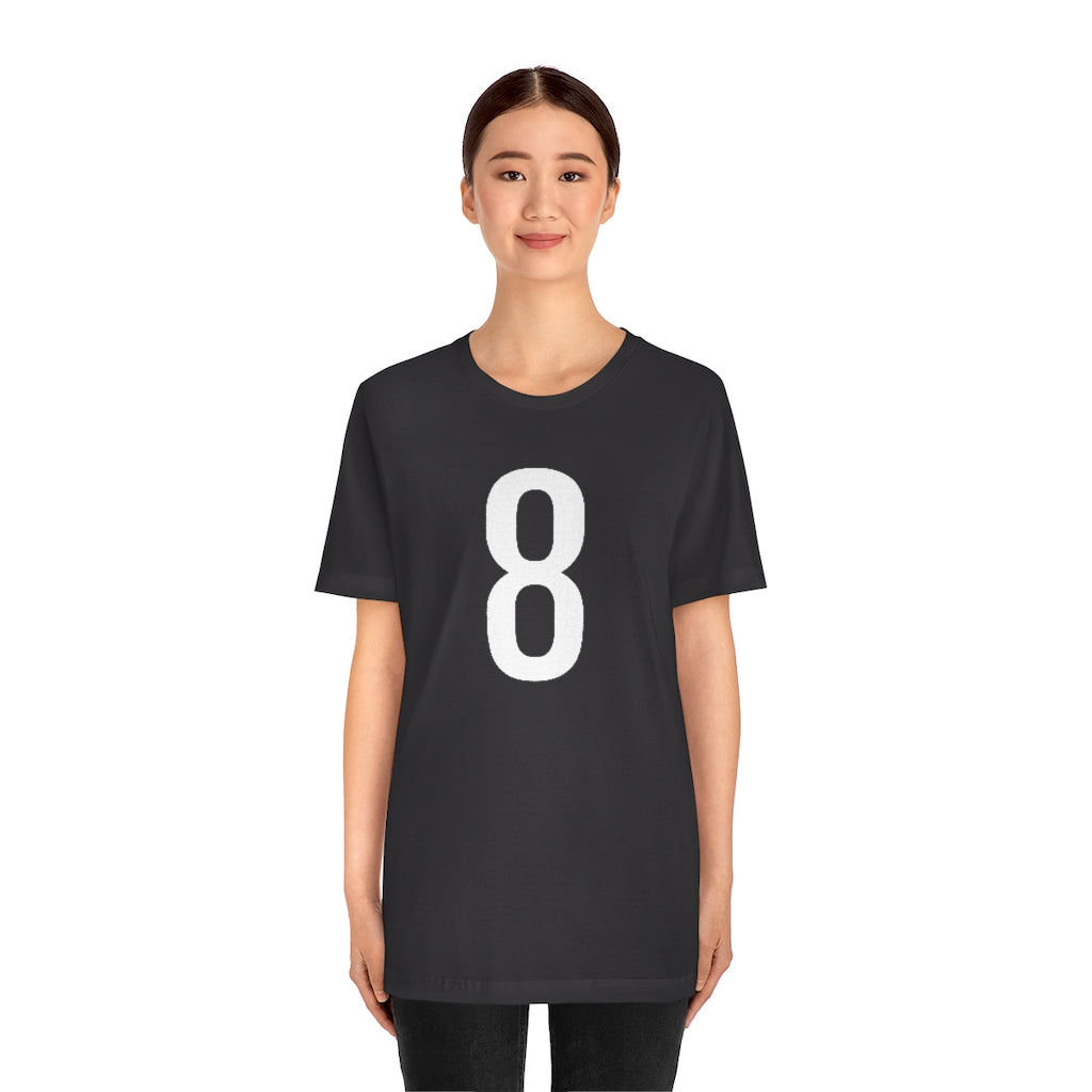 T-Shirt 8 Numbered T Shirt with Number On Them for Numerological Black Tshirt Outfit Petrova Designs