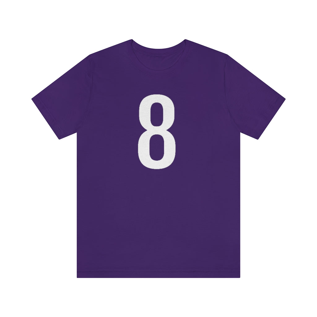 Team Purple T-Shirt 8 Numbered T Shirt with Number On Them for Numerological Black Tshirt Outfit Petrova Designs