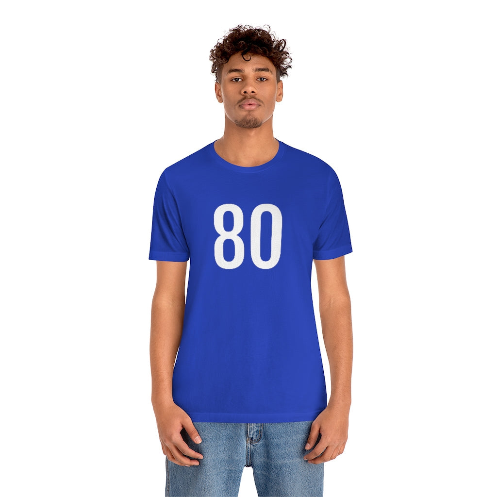 T-Shirt 80 Numbered T Shirt with Number On Them for Numerological Black Tshirt Outfit Petrova Designs