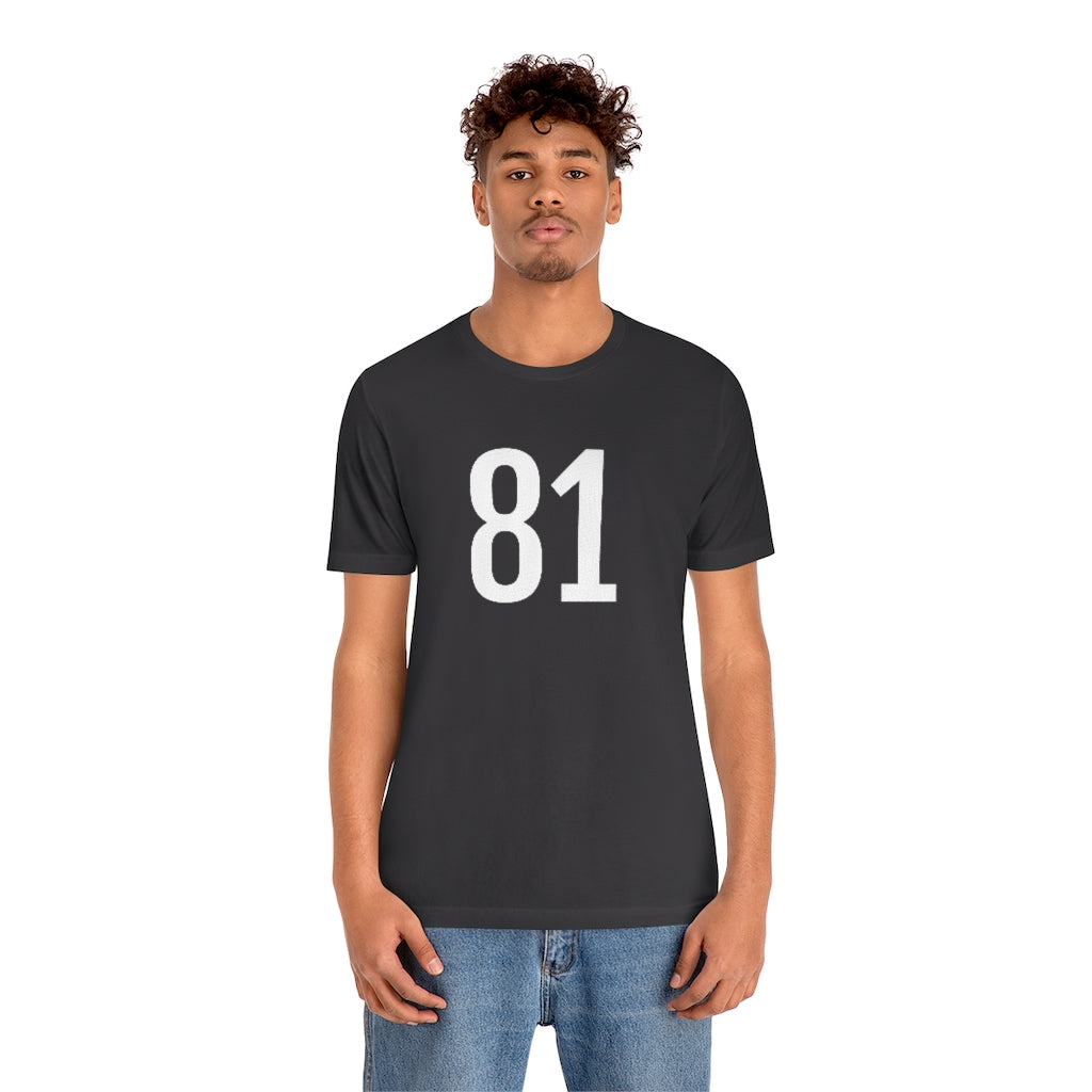 T-Shirt 81 Numbered T Shirt with Number On Them for Numerological Black Tshirt Outfit Petrova Designs