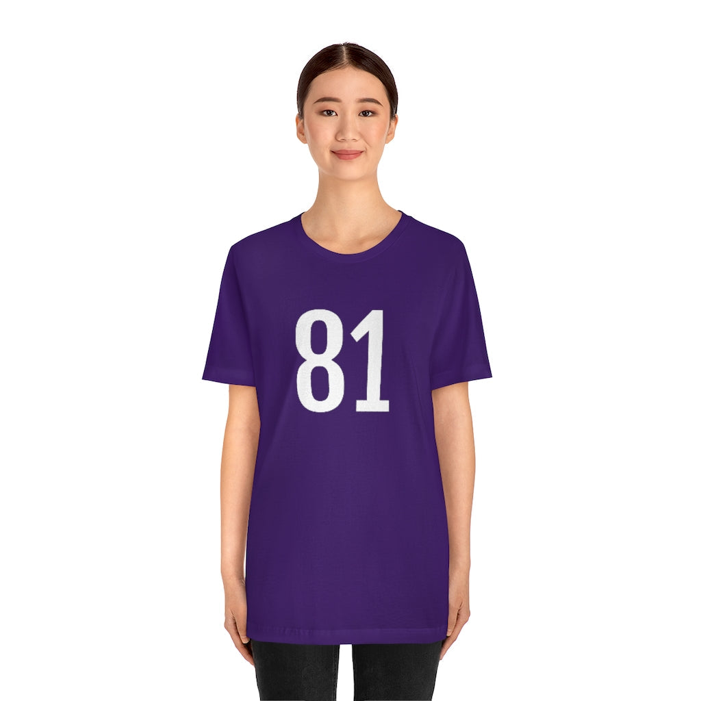 T-Shirt 81 Numbered T Shirt with Number On Them for Numerological Black Tshirt Outfit Petrova Designs