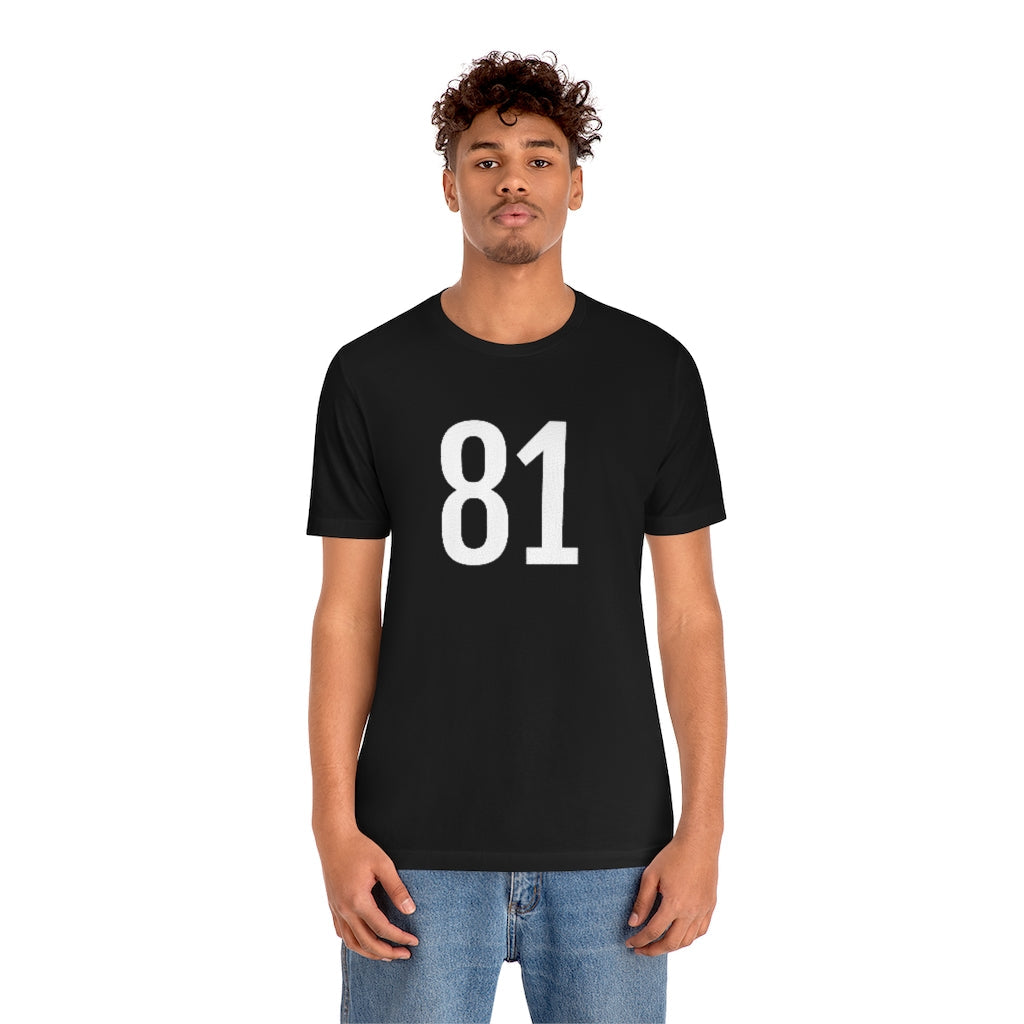 T-Shirt 81 Numbered T Shirt with Number On Them for Numerological Black Tshirt Outfit Petrova Designs