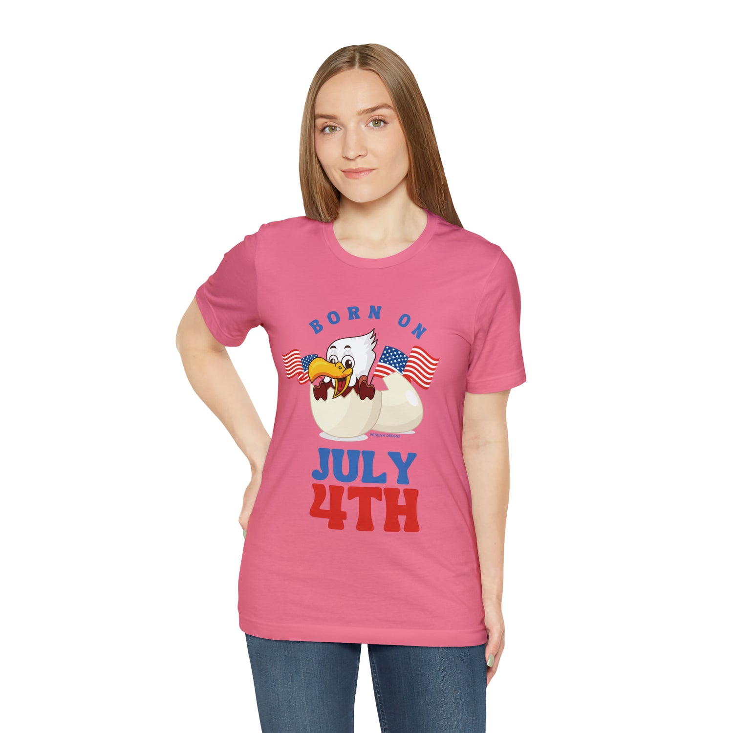 T-Shirt Tshirt Design Gift for Friend and Family Short Sleeved Shirt 4th of July Independence Day Petrova Designs