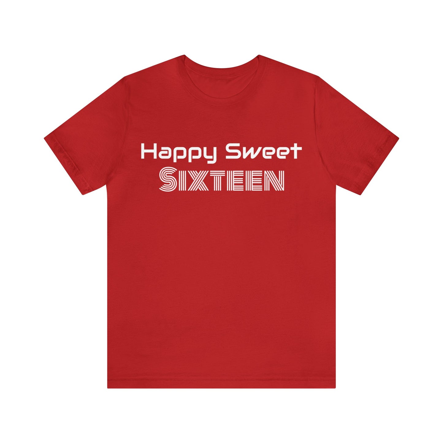 Sweet 16 T-Shirt | Sweet Sixteen Red T-Shirt Petrova Designs