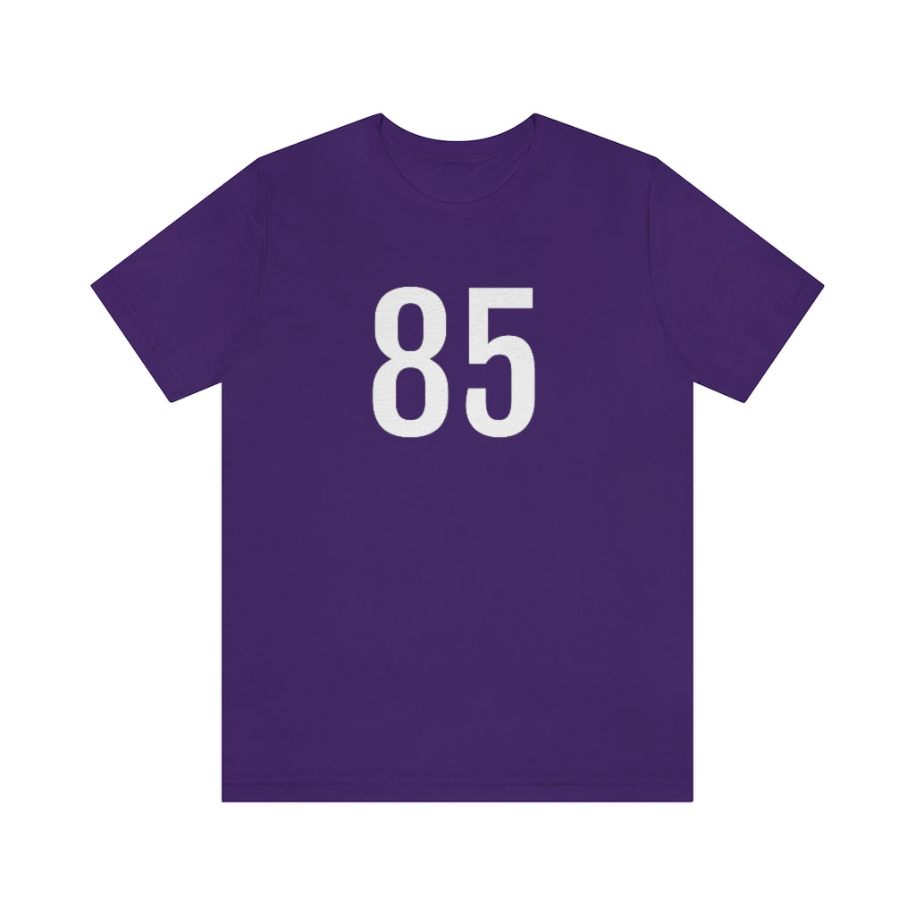 Team Purple T-Shirt 85 Numbered T Shirt with Number On Them for Numerological Black Tshirt Outfit Petrova Designs