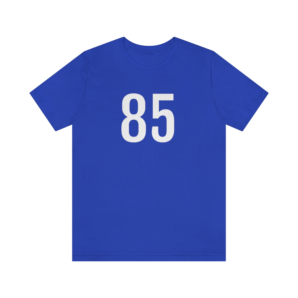 True Royal T-Shirt 85 Numbered T Shirt with Number On Them for Numerological Black Tshirt Outfit Petrova Designs