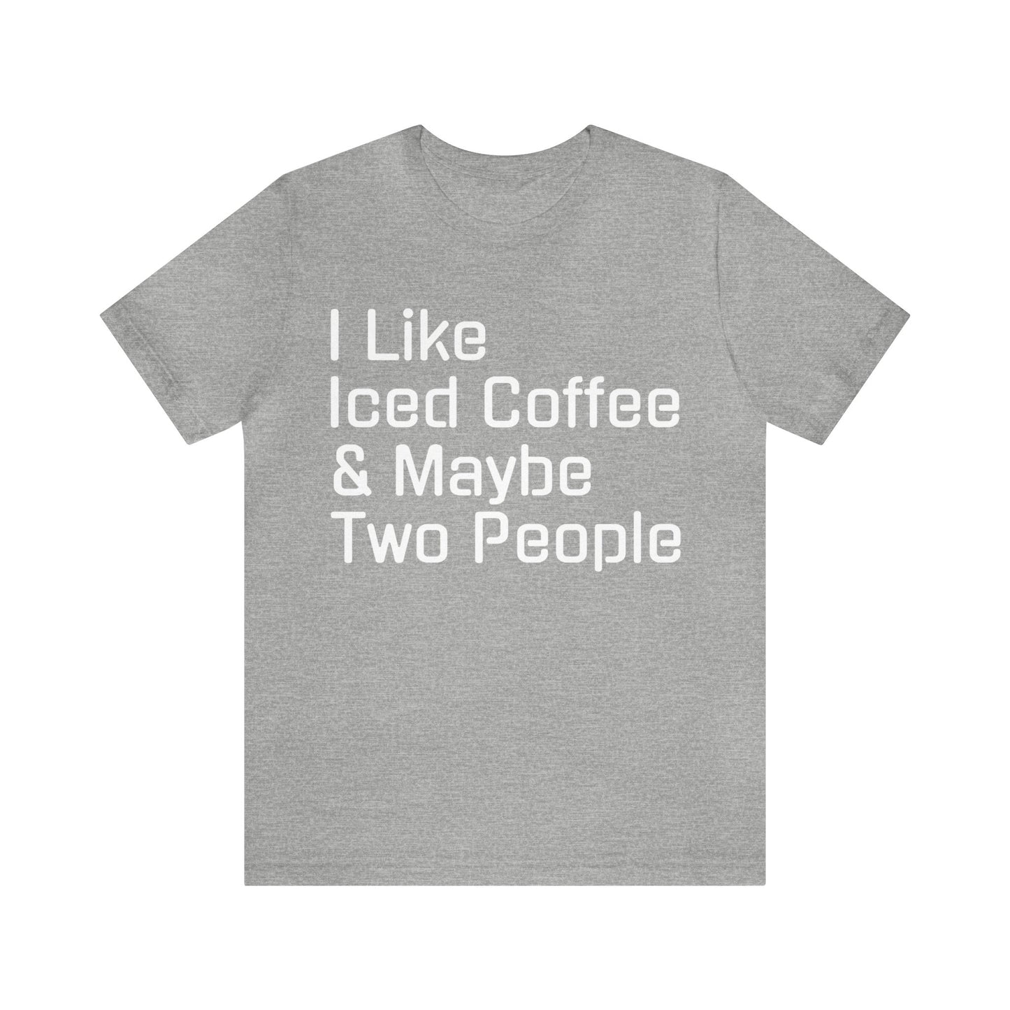Iced Coffee Enthusiast Gift Ideas | Iced Coffee T-Shirt Athletic Heather T-Shirt Petrova Designs