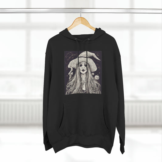 Halloween Scary Witch Hoodie | Halloween Gift Ideas Black Hoodie Petrova Designs