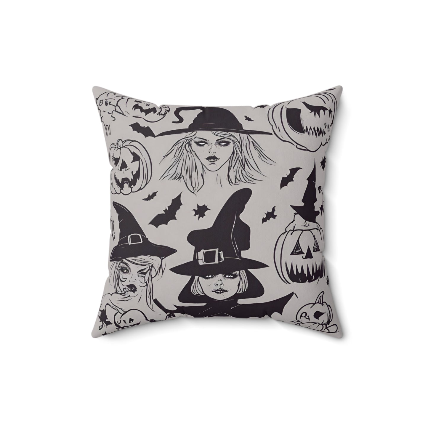 Witches Throw Pillow | Halloween Home Décor 16" × 16" Home Decor Petrova Designs
