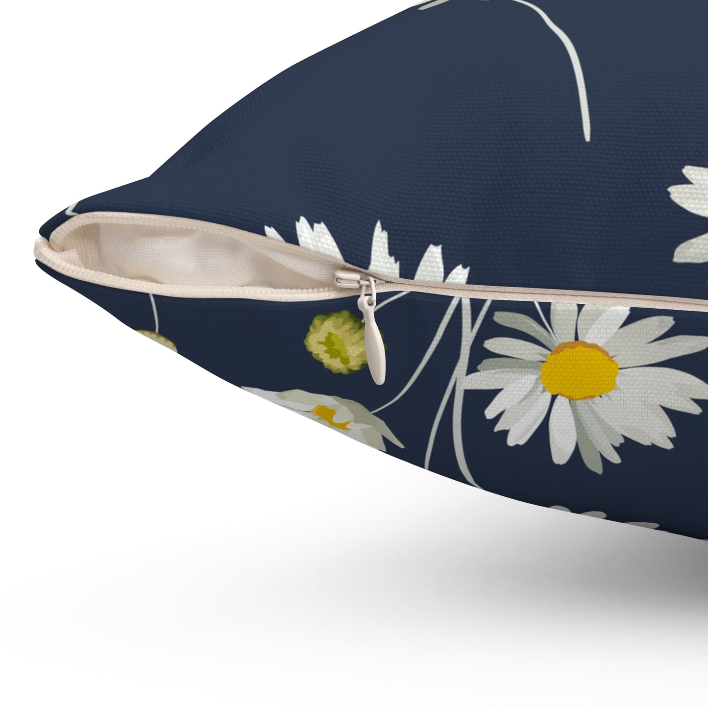 Home Decor Throw Pillow on Bed Couch Pillows and Throws Decorative Sofa Accent Pillows Navy Daisy Printify