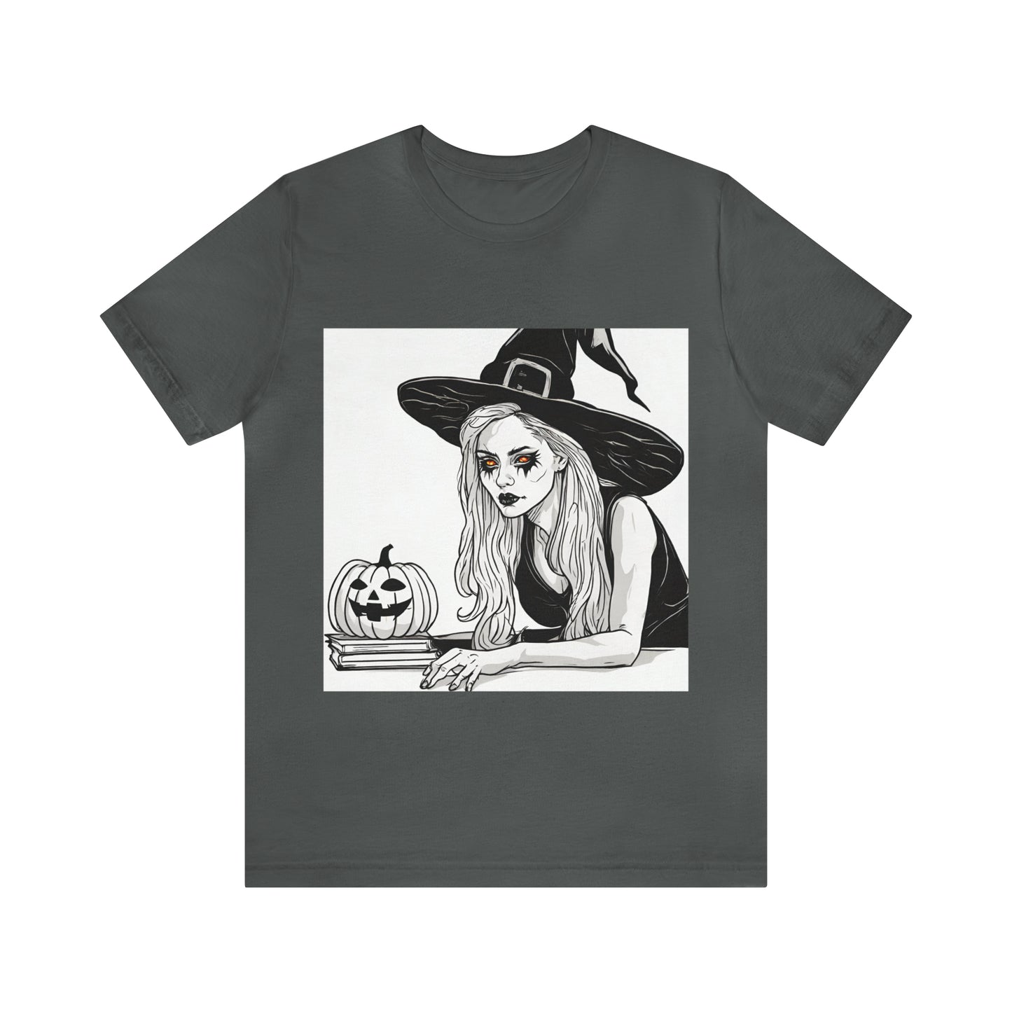 Halloween Witch And Pumpkin T-Shirt | Halloween Gift Ideas Asphalt T-Shirt Petrova Designs