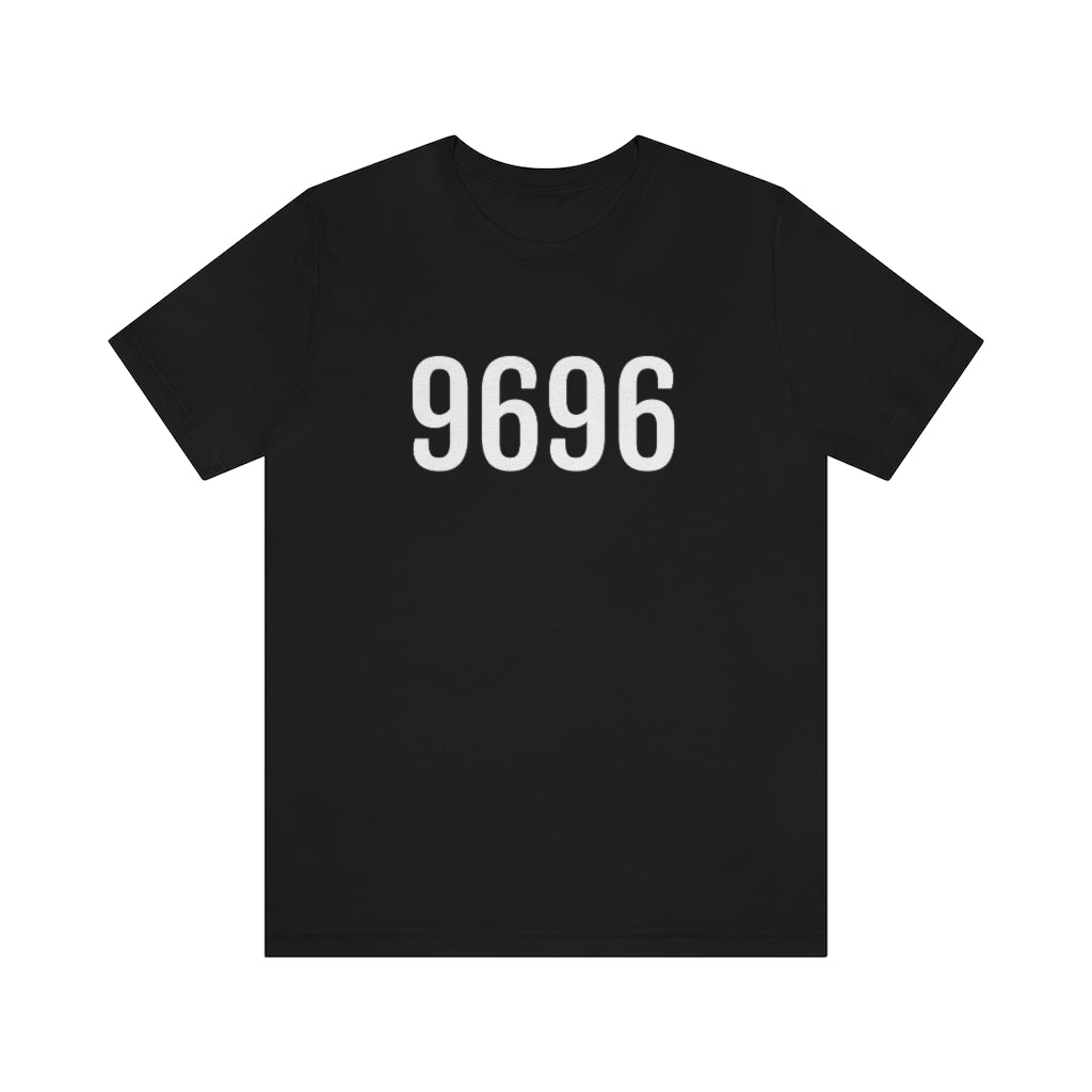 Black T-Shirt 9696 T-Shirt Angel Number Tee Shirt with Numbers On Them for Numbered Outfit Petrova Designs