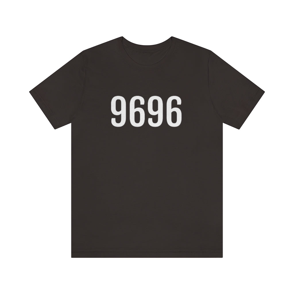 Brown T-Shirt 9696 T-Shirt Angel Number Tee Shirt with Numbers On Them for Numbered Outfit Petrova Designs