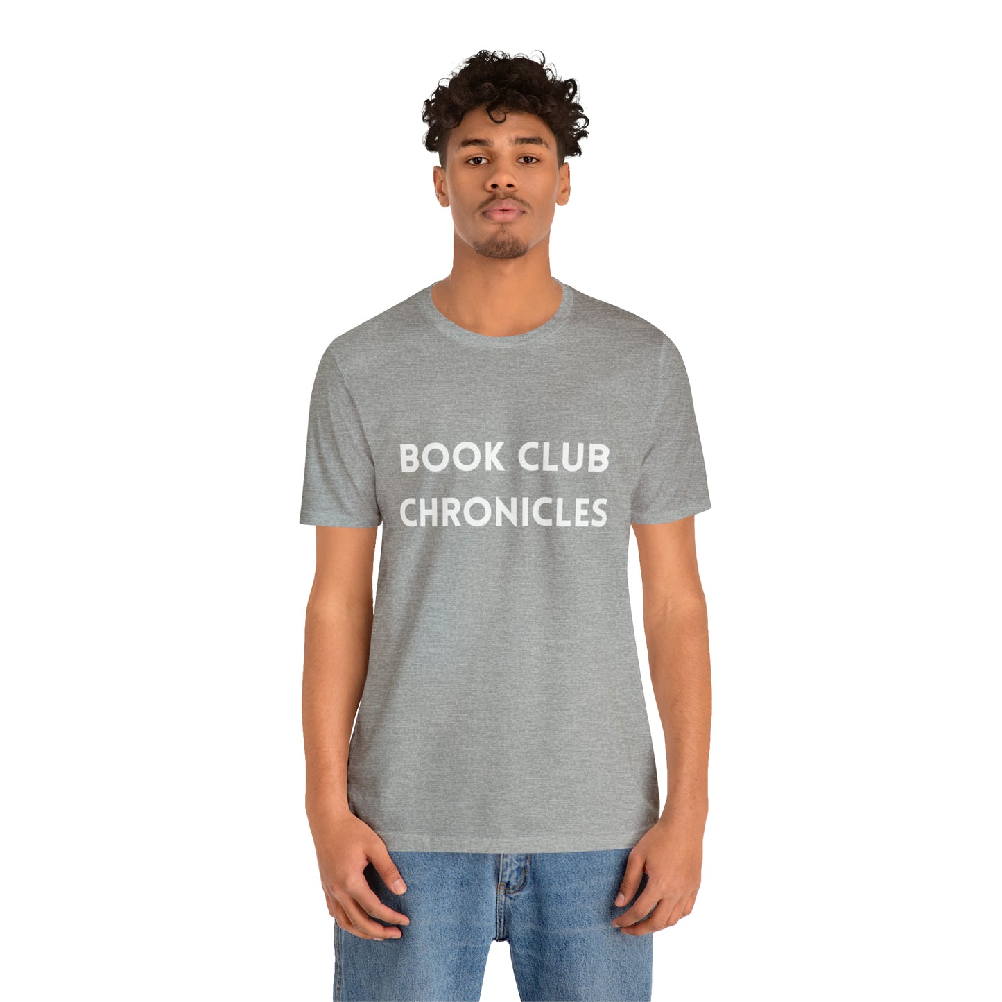 Bookworm Chic: 'Book Club Chronicles' T-Shirt for Avid Readers Athletic Heather T-Shirt Petrova Designs