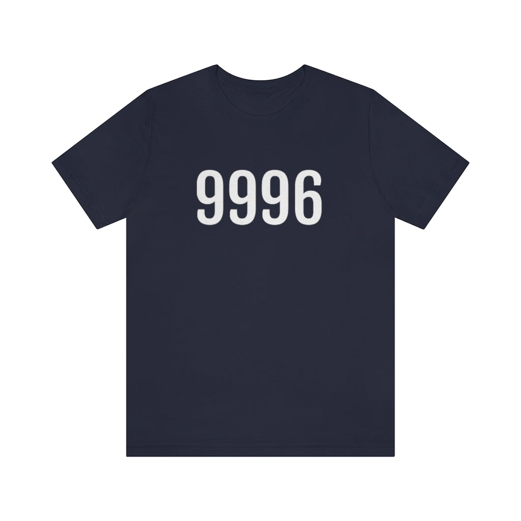 Navy T-Shirt 9996 Tee Shirt with Numbers On Them for Numbered T-Shirt Outfit Numerology Aesthetic Petrova Designs