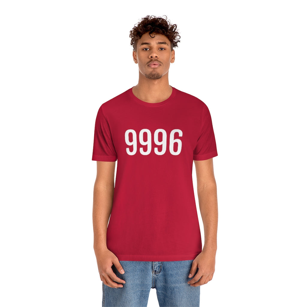 T-Shirt 9996 Tee Shirt with Numbers On Them for Numbered T-Shirt Outfit Numerology Aesthetic Petrova Designs