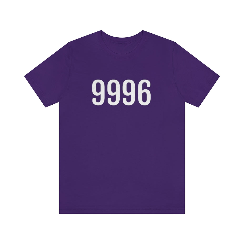 Team Purple T-Shirt 9996 Tee Shirt with Numbers On Them for Numbered T-Shirt Outfit Numerology Aesthetic Petrova Designs