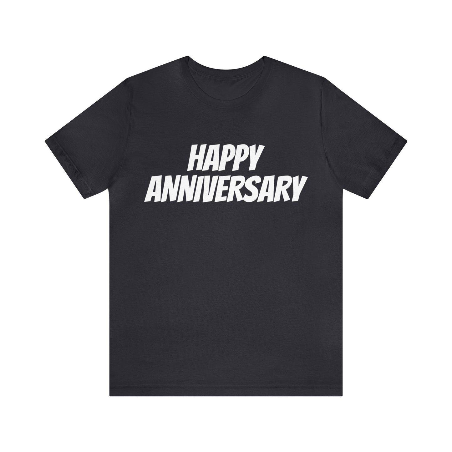 Dark Grey T-Shirt Anniversary Text Shirt for Men & Women Black Bella Canvas Shirts for Tshirt Outfit Aesthetic Petrova Designs