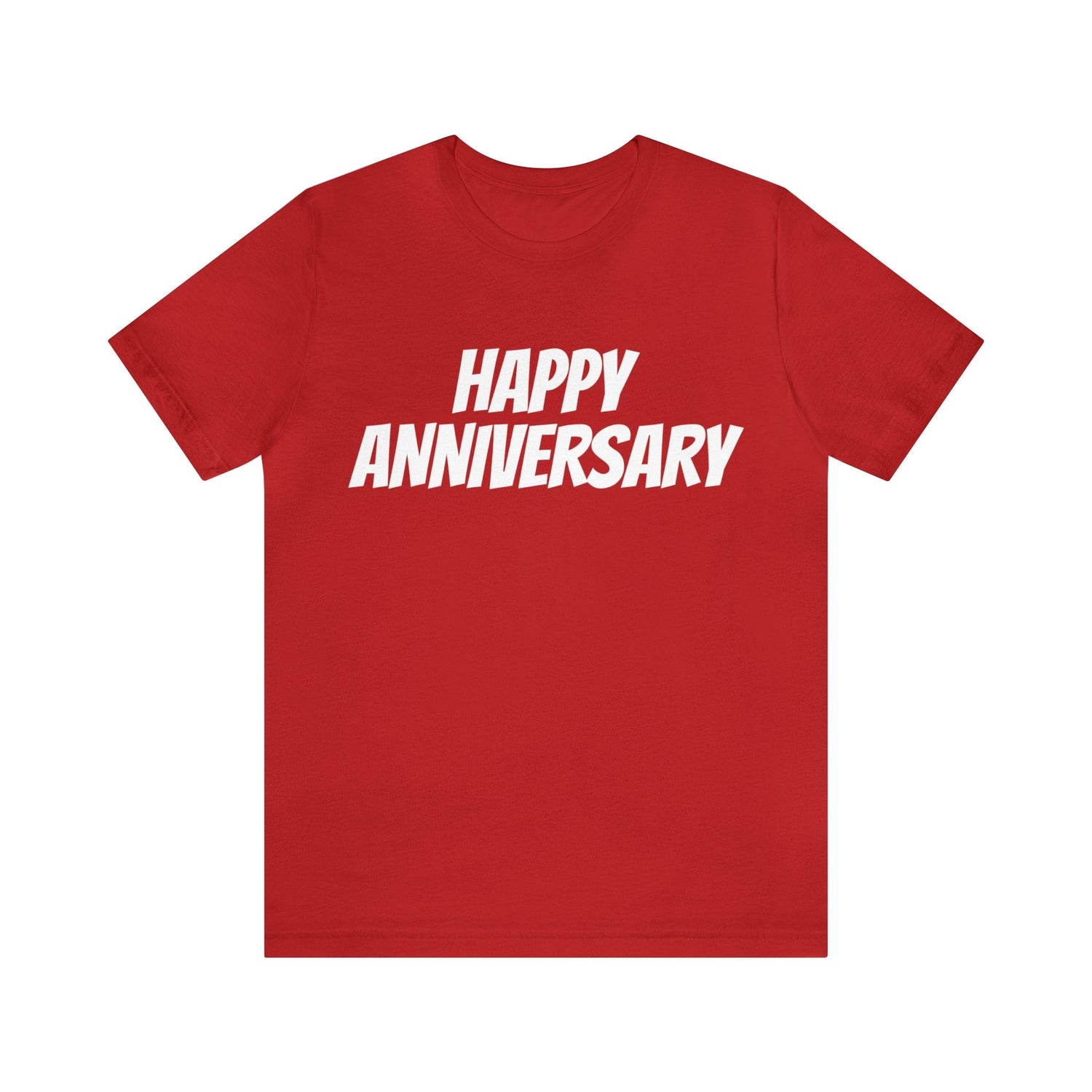 Red T-Shirt Anniversary Text Shirt for Men & Women Black Bella Canvas Shirts for Tshirt Outfit Aesthetic Petrova Designs