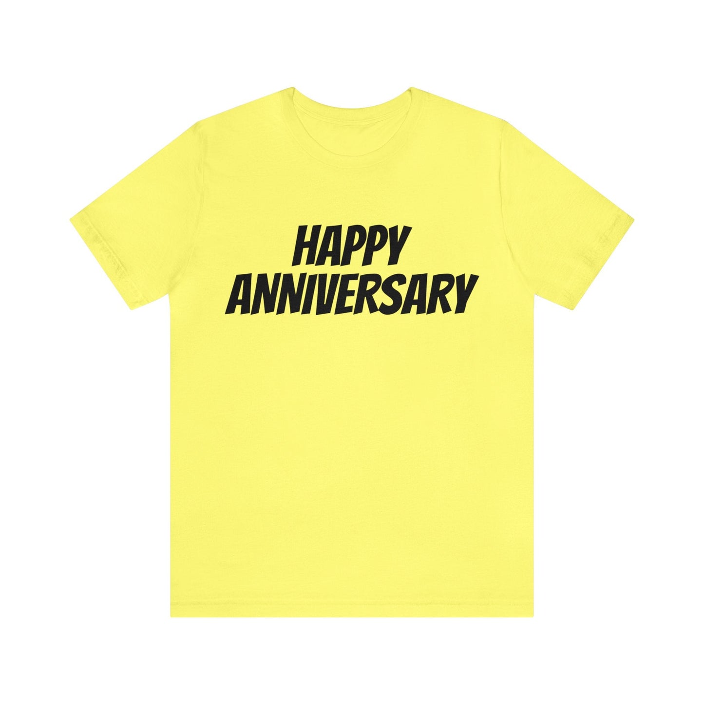 Yellow T-Shirt Anniversary Text Shirt for Men & Women Black Bella Canvas Shirts for Tshirt Outfit Aesthetic Petrova Designs