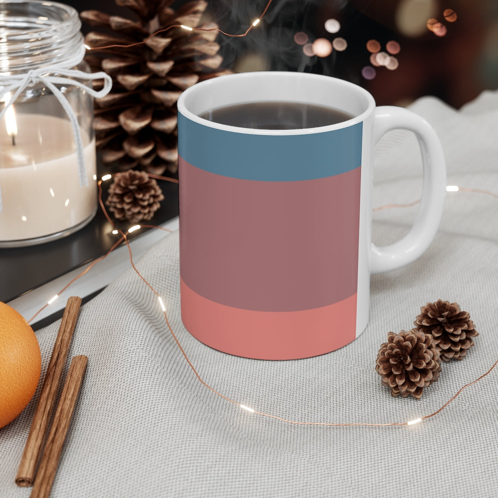 Mug Coffee Mug Your Ceramic Mug Drinkware In Blue and Pink Petrova Designs