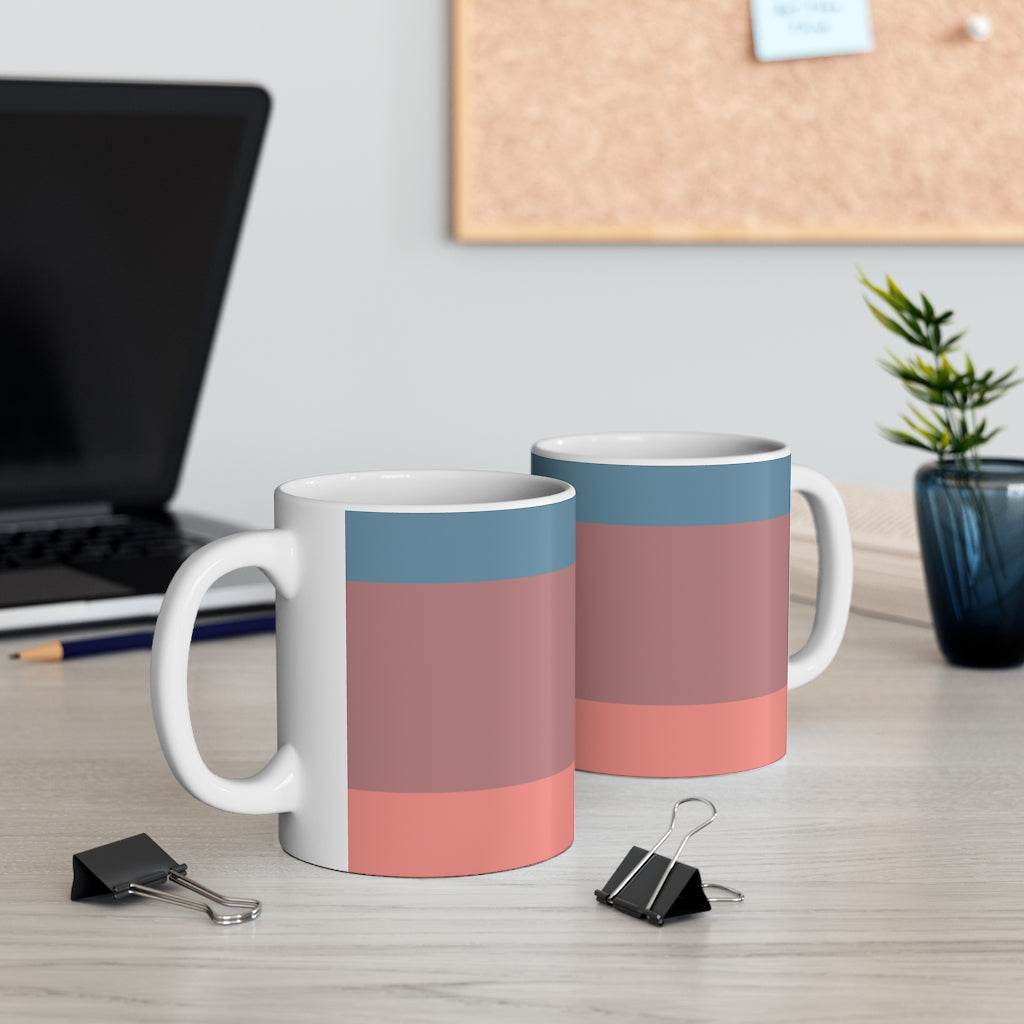 Mug Coffee Mug Your Ceramic Mug Drinkware In Blue and Pink Petrova Designs