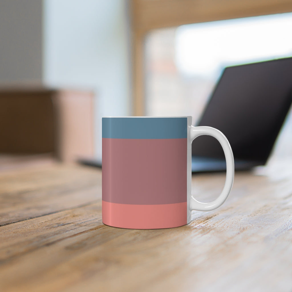 Mug Coffee Mug Your Ceramic Mug Drinkware In Blue and Pink Petrova Designs