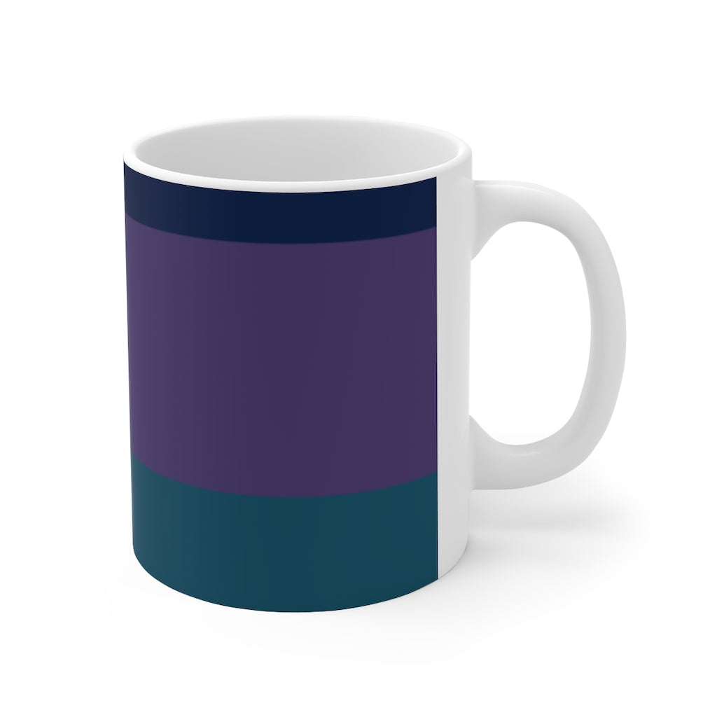 11oz Mug Coffee Mug Your Ceramic Mug Drinkware In Blue and Purple Petrova Designs