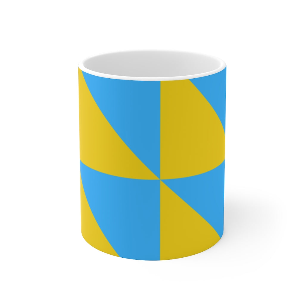 Mug Coffee Mug Your Ceramic Mug Drinkware In Blue and Yellow Petrova Designs