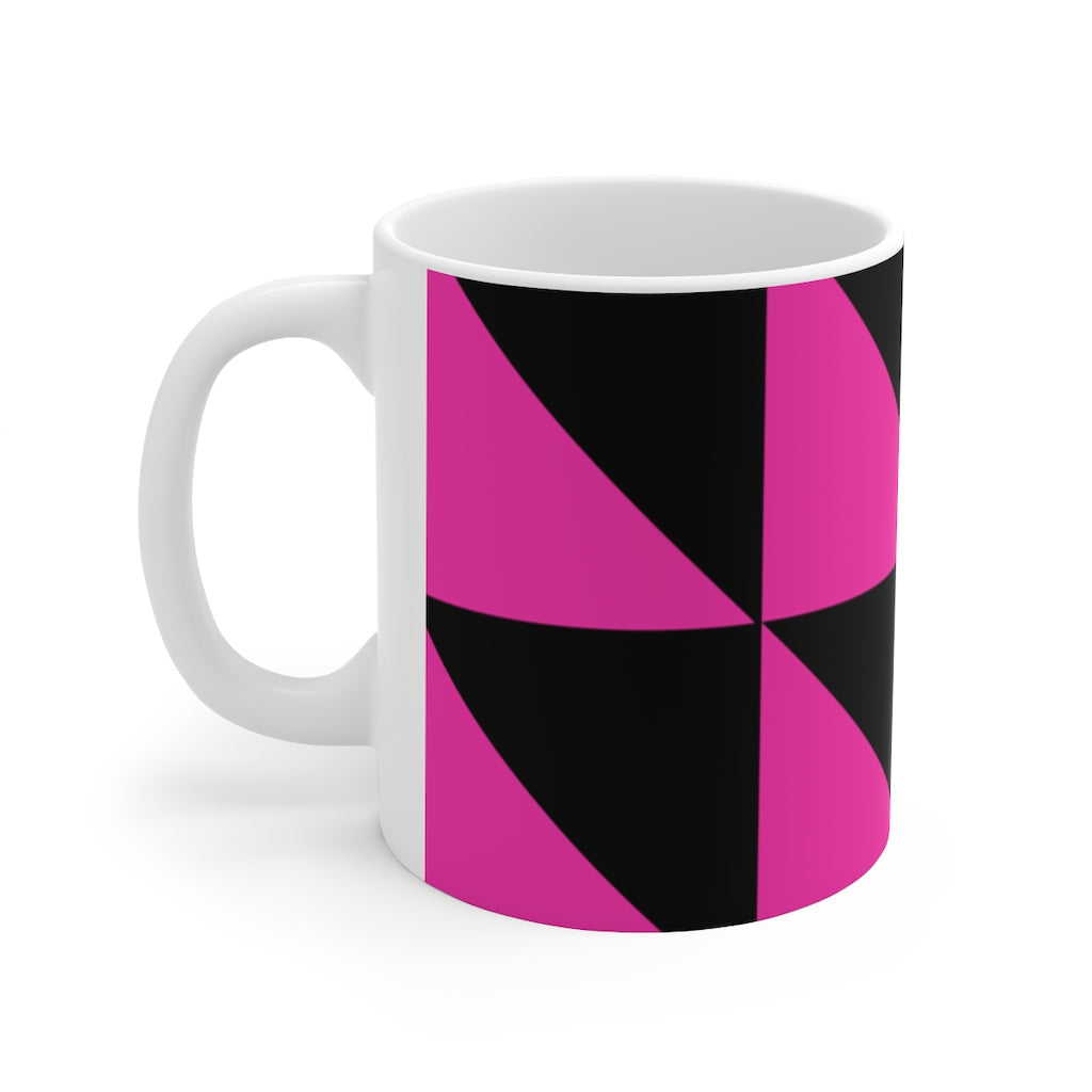 Mug Coffee Mug Your Ceramic Mug Drinkware In Pink and Black Petrova Designs