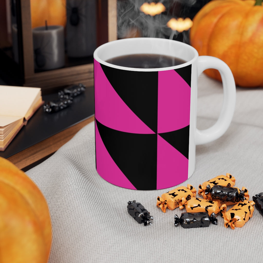 Mug Coffee Mug Your Ceramic Mug Drinkware In Pink and Black Petrova Designs