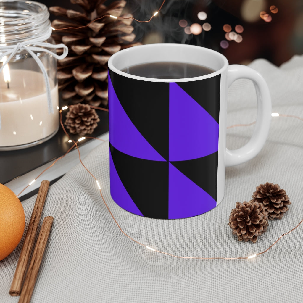 Mug Coffee Mug Your Ceramic Mug Drinkware In Purple and Black Petrova Designs