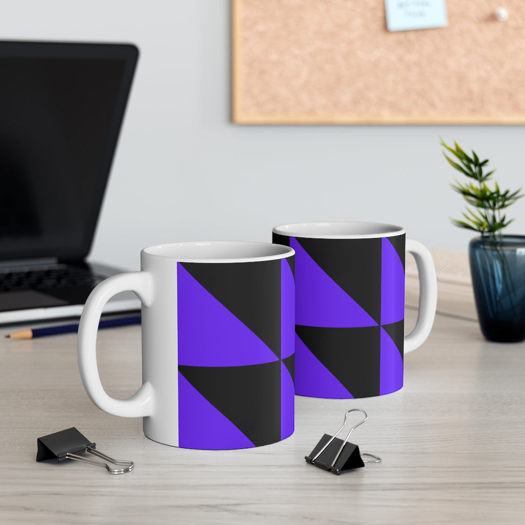 Mug Coffee Mug Your Ceramic Mug Drinkware In Purple and Black Petrova Designs